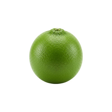 Ripe Green Lime on Black Background