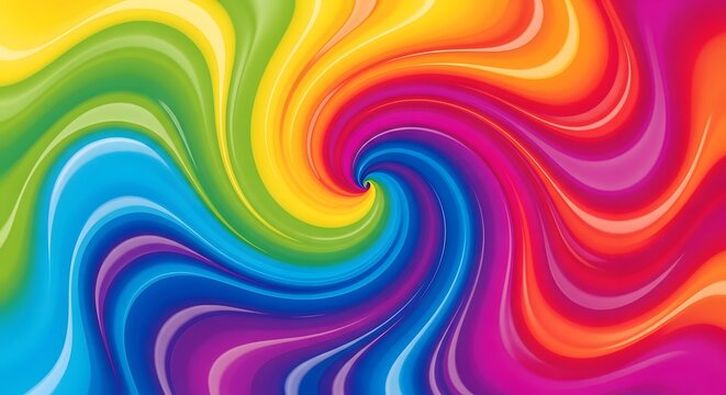 Colorful swirling rainbow spectrum abstract artistic background - Powered by Adobe