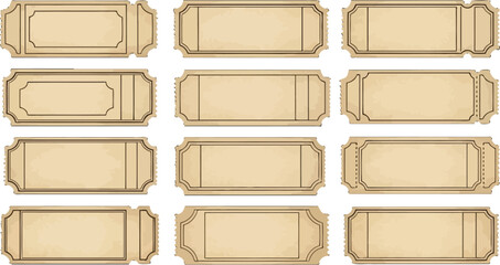 Vintage Ticket Set: A Collection of Aged and Customizable Templates