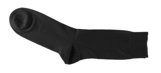 New black socks isolated on white background, top view
