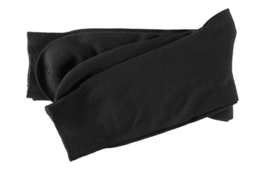 New black socks pair isolated on white background, top view