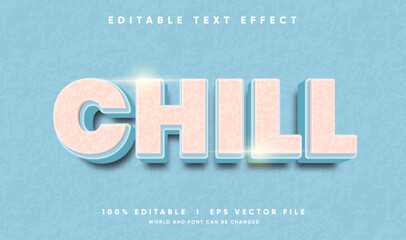 chill vector text effect with modern style