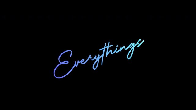 everythings logo text animation 4k resolution