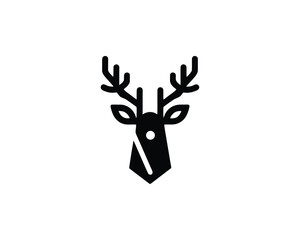 Deer head with tie stylish concept