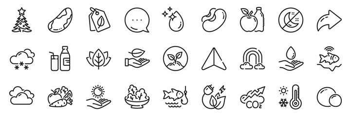 Fishfinder, Snow weather and Milk line icons pack. Share, Message, Paper plane icons. Insomnia, Sun protection, Co2 web icon. Startup, Cloudy weather, Organic tested pictogram. Vector