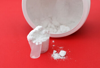 Creatine is an organic compound . supplements and fitness theme