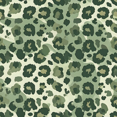 Fototapeta premium Seamless Pattern Leopard Spot Pattern: A stylish and fashionable seamless pattern featuring the iconic leopard spots, adding a touch of wild elegance to any design. 