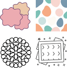 Rectangle shapes vector art design