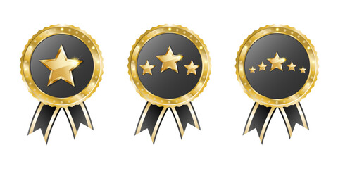 Fototapeta premium Golden Stars Award Icons. File EPS 10