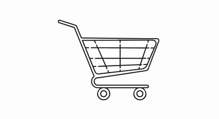 Shopping Cart Icon Illustration for Retail and Ecommerce.