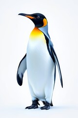 Fototapeta premium Emperor Penguin Standing Isolated on White Background