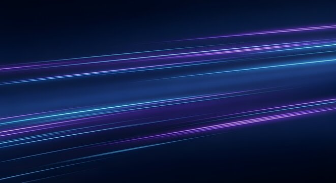Abstract blue and purple light trails on a dark background - Powered by Adobe
