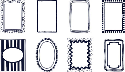 Set of hand drawn arrows in white background