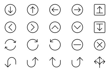 Circle and Arrow Icons Set: A Versatile Collection for Navigation, Directional Signs, Workflow Diagrams, User Interface Design