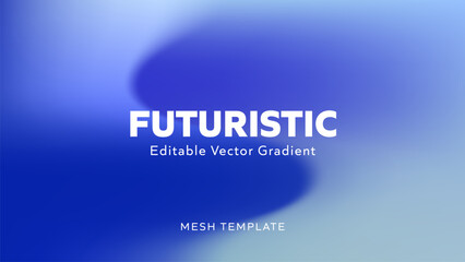 Futuristic editable vector gradient mesh template with a deep, dramatic curve of intense blue and cool white, creating a sleek, abstract visual © Plexel