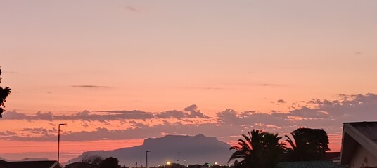 sunset in the mountains