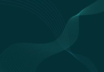 abstract blue background with green lines