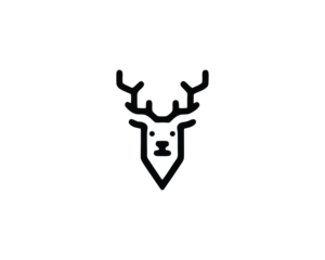 Fototapete Hipster Tiere Geometric deer head in line art  © Mamun360