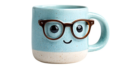 ceramic cup with glasses