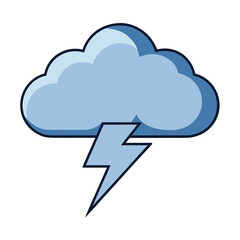 Storm cloud vector icon.