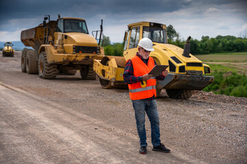 Portrait of a highway construction engineer.