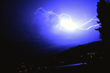 Lightning Strike over the Quiet City