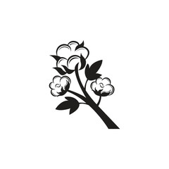 Obraz premium Cotton Icon, Cotton Flower Icon, Ball, Fiber Vector Art Illustration
