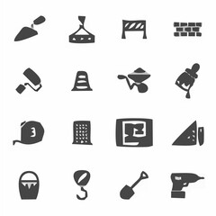 Construction Tools Icons Vect...