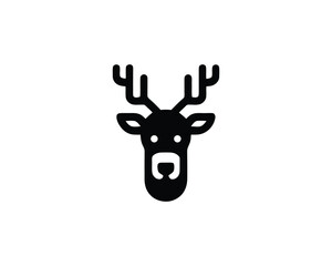 Reindeer head glyph icon