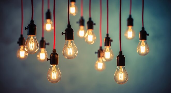 Edison Bulbs Illuminating Ideas with Vintage Charm in a Cozy Ambiance, an Array of Classic Light Bulbs