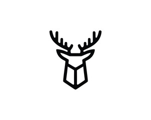 Deer head geometric drawing