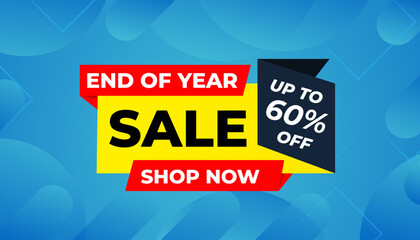 End Of Year sale banner template. stock clearance background.Year end banner template design for web or social media, Sale special offer. abstract vector design.