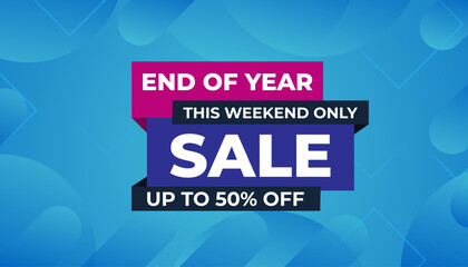 End Of Year sale banner template. stock clearance background.Year end banner template design for web or social media, Sale special offer. abstract vector design.