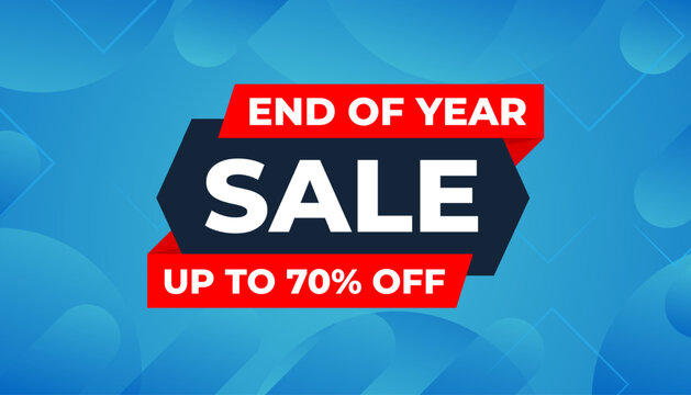 End Of Year sale banner template. stock clearance background.Year end banner template design for web or social media, Sale special offer. abstract vector design.