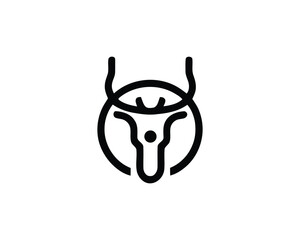 Deer minimalist line art concept
