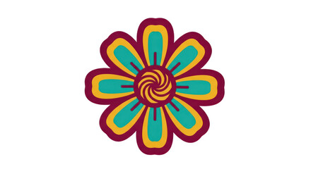 Geometric Flower Illustration