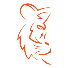 Majestic Wild Tiger Apex Predator Drawing