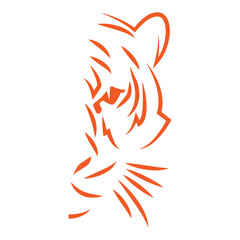 Majestic Wild Tiger Apex Predator Drawing