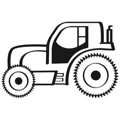 Powerful Farm Equipment Agricultural Vehicle Art