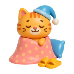 Naklejka premium PNG Cute sleeping cat illustration