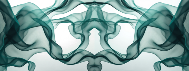 Abstract Teal Smoke Swirls, Artistic Background, Flowing Design, Decorative Element, Modern Digital Art, Graphic Pattern