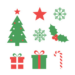 Simple Christmas Holiday Icons Collection