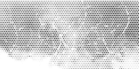 Grunge halftone gradient background. Faded grit noise texture. White and black sand wallpaper. Retro pixelated backdrop. Anime or manga style comic overlay. graphic design textured template modern