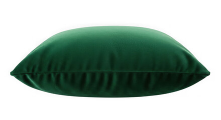 Luxurious Emerald Green Velvet Pillow On Black