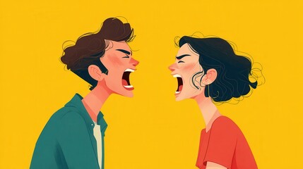 A couple is in a heated dispute