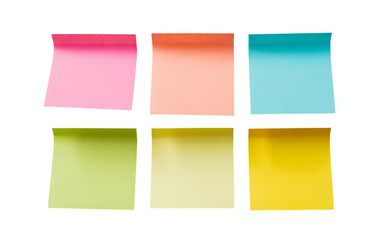 Colorful sticky notes arranged on a black background for organization and reminders