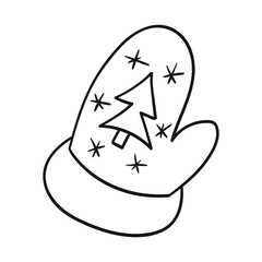 Christmas icon. Design for postcards, flyers, banners