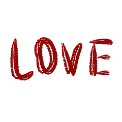 Love doodle text