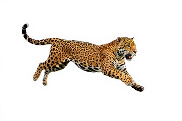 Intense Jaguar Leaping in Mid-Air - Wildlife Action Shot