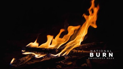 National burn awareness week. Protecting Families from Burn Injuries. fire animation video.